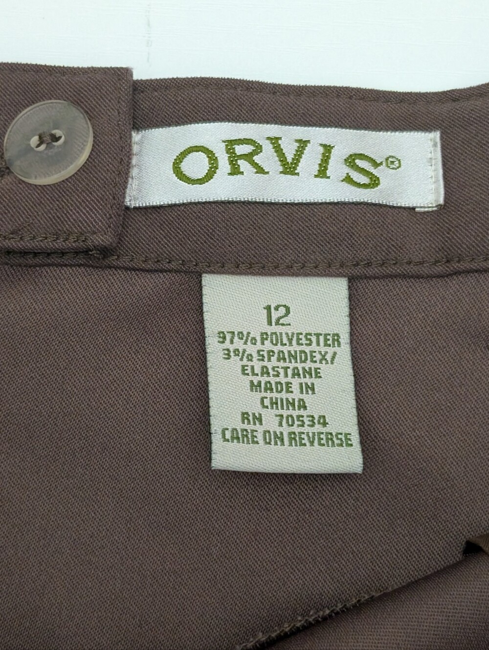 Orvis Vintage Brown Faux Suede A-Line Midi Skirt Sz 12 Pockets Fall Photo Shoot - Picture 2 of 11